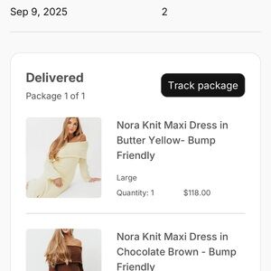 Nora Knit Maxi Dress in Butter Yellow & Chocolate Brown SOLD SEPARATELY
